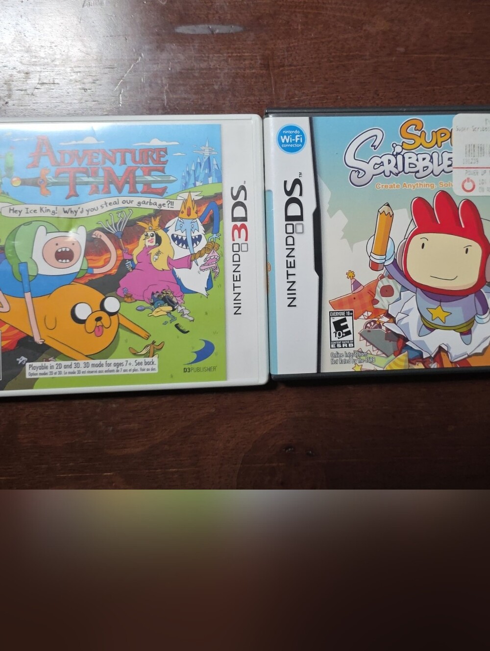 Nintendo Adventure Time & Super Scribblenauts DS Game